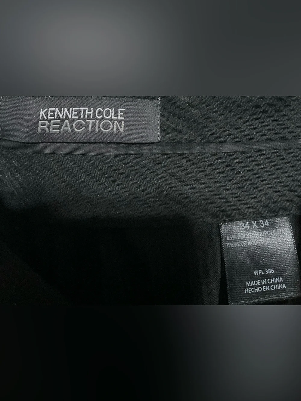 Kenneth Cole Reaction Men’s Black Dress Pants – 34x34